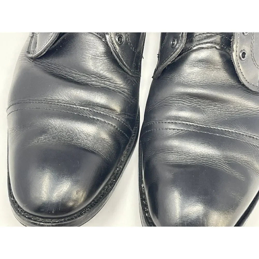Allen Edmonds First 1st Avenue Black Laced Boots Cap Toe Combo Sole Size 11.5 D